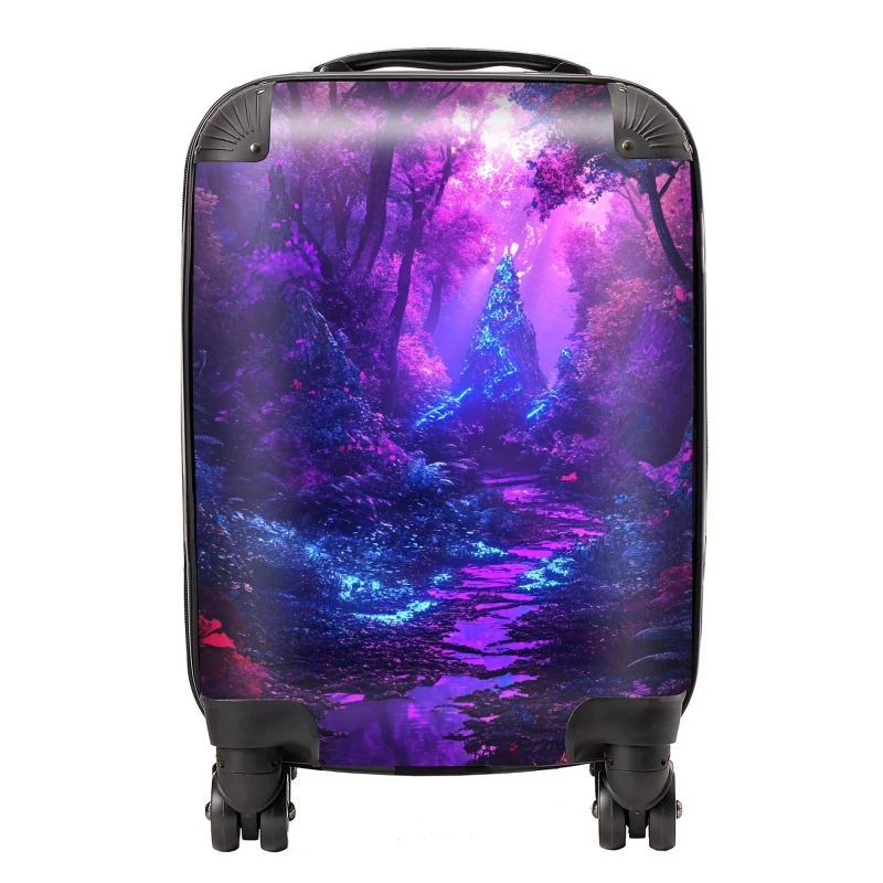 Image of Designer Luggage Elena Sable: 00026 Suitcase in Purple Size: Large Purple Unisex Large