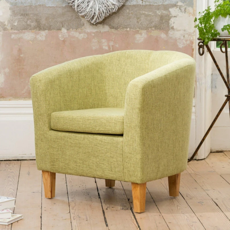 Image of Artemis Home Alderwood 68cm Wide Fabric Tub Chair Armchair in Green Green Unisex