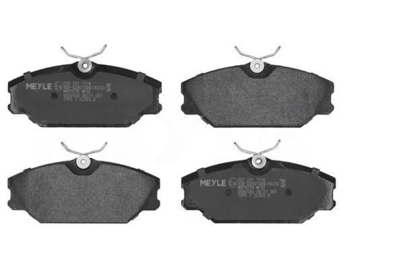 Image of MEYLE 025 231 7218 Brake pad set Front Axle, excl. wear warning contact, Original Quality, with anti-squeak plate Brake Pad Set,disc brake (402)