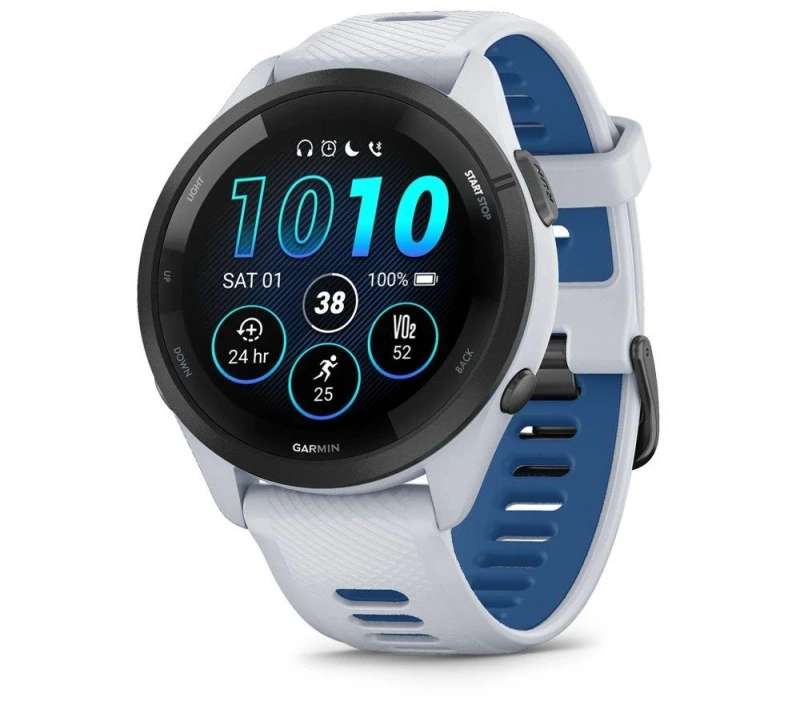 Image of Garmin Forerunner 265S Sports Watch - White & Neo Tropic, 42 mm, White,Blue 753759313753