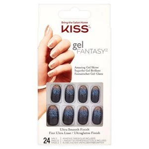 image of Kiss Gel Fake Nails - Painted Veil Blue