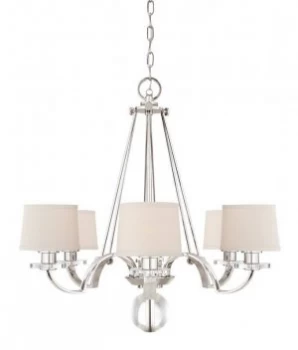 Image of 6 Light Multi Arm Chandelier Imperial Silver Finish, E27