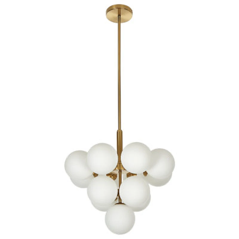 Image of Beliani Pendant Lamp Birrie Metal Brass