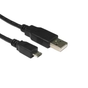 Image of Cables Direct 1m USB 2.0 Type A to Micro B Cable in Black