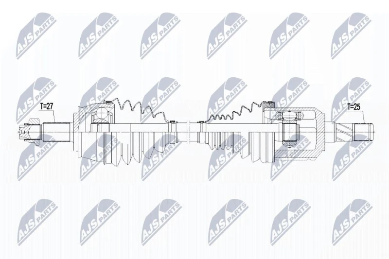 Image of NTY NPW-CH-038 Drive shaft Automatic Transmission, Front Axle Left Drive Shaft (13)