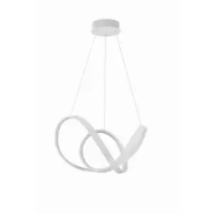 Image of Merano - Cary Integrated LED Pendant Ceiling Light Sandy White Aluminium LED 45W 1720Lm 3000K