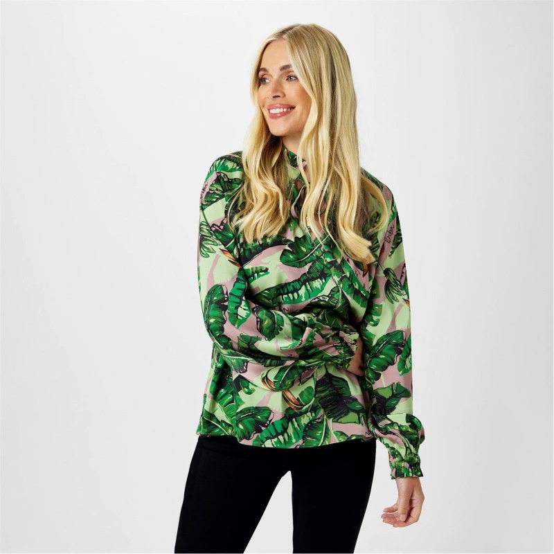 Image of Biba Biba Ruffle Collar Blouse - Multi Multi 8