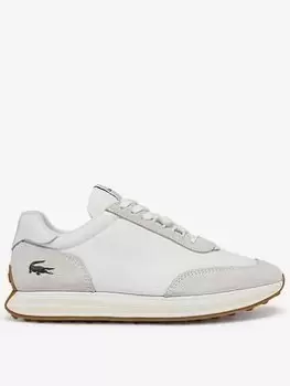 image of Lacoste Womens L-Spin Textile Gold Accent Trainers Size 3 UK White