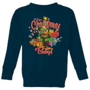 image of Looney Tunes Its Christmas Baby Kids Christmas Sweatshirt - Navy - 11-12 Years