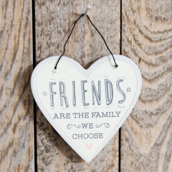 Image of Love Life Heart Plaque - Friends Are...
