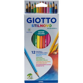 image of 255700 Stilnovo Acquarell Watercolour Pencils - Pack of 12 - Giotto