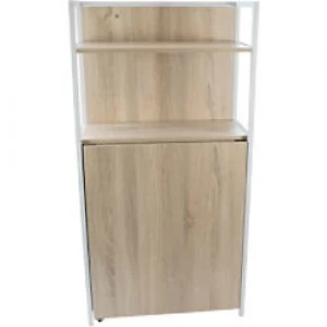 Image of Connected Essentials Rectangular Home Office Desk with Oak Coloured Wood & Steel Top Tame 335 x 169 x 1200mm