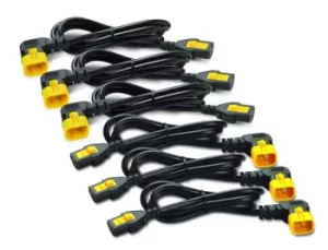 image of 1.2m C13 to C14 90 Degree Power Cord x6