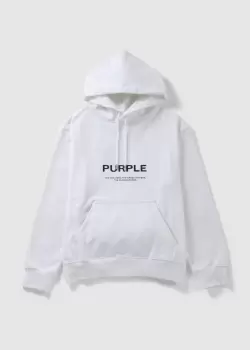 image of Purple Brand Mens French Terry Pullover Hoodie In Coconut Milk