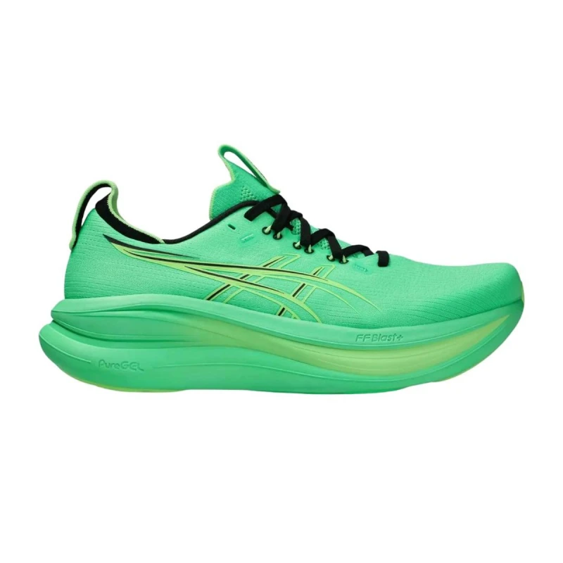 Image of Asics Gel-Nimbus 28 Shoes Green SS26, Size 45 - EUR