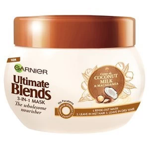 Image of Garnier Ultimate Blends Coconut Milk Dry Hair Mask 300ml