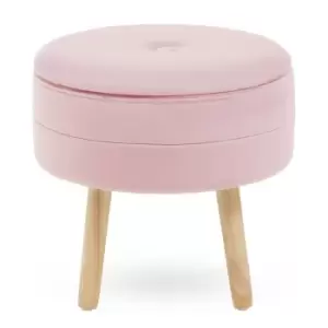 Image of Ivy Velvet Stool Black