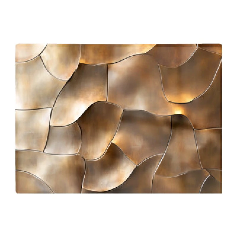 Image of Warren Reed Designer Bronze Gold Eclectic Design Chopping Board