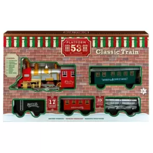 image of Premier Decorations Classic Train - Battery Operated Train Set with Sound