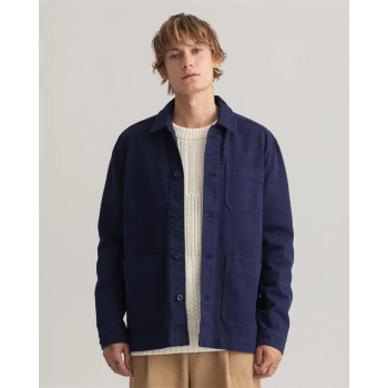 Image of Gant Garment Dyed Overshirt - Blue