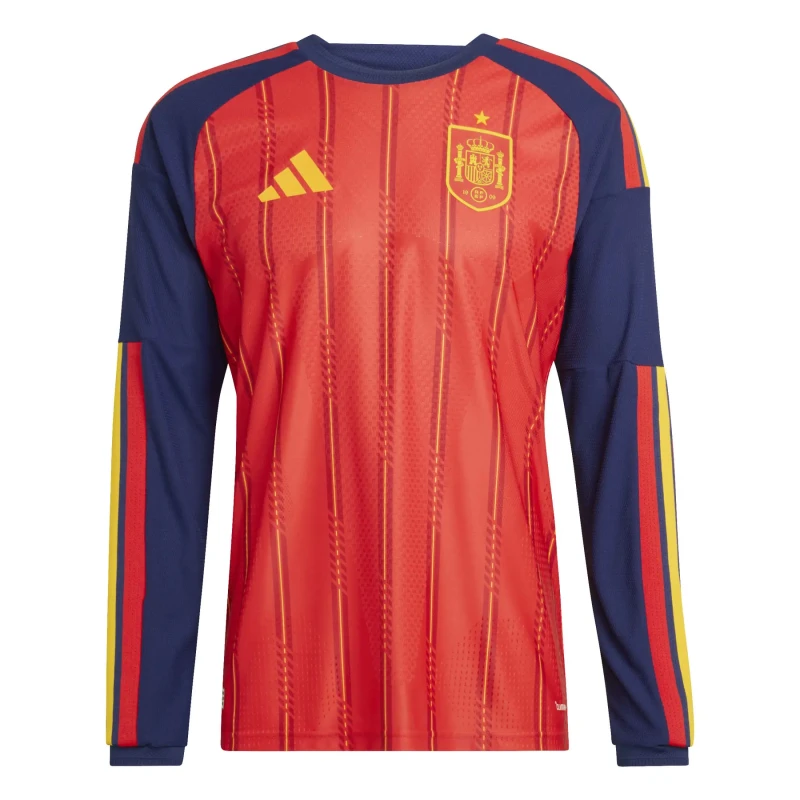 Image of Adidas Spain Authentic Home Long Sleeve Shirt Coupe du Monde 2026 Rouge Male M JZ5776