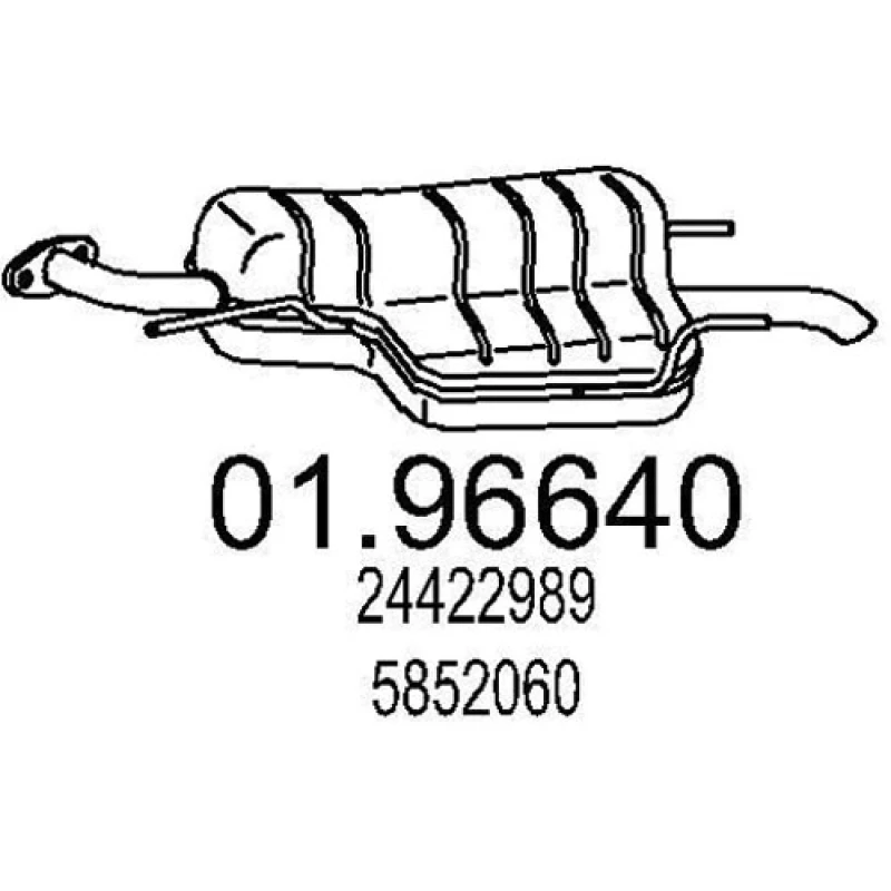 Image of MTS 01.96640 Rear silencer End Silencer (3437)