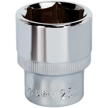 image of Sealey 1/2" Drive Hexagon WallDrive Socket Metric 1/2" 25mm