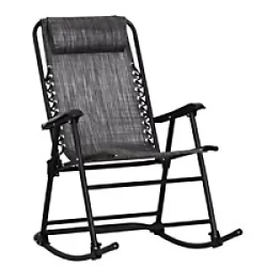 image of Outsunny Rocking Chair 84A-099GY Steel, Texteline Grey