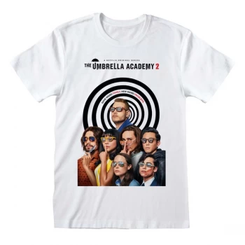 Image of Umbrella Academy - Season 2 Poster Unisex XX-Large T-Shirt - White
