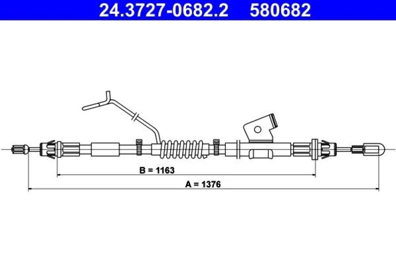 Image of Handbrake cable ATE 24.3727-0682.2