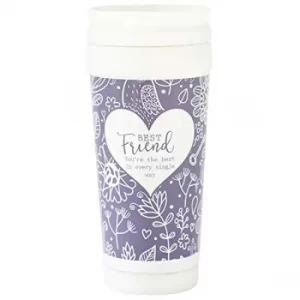 image of Arora 7561 Said with Sentiment Travel Mug-Best Friend, Stainless Steel