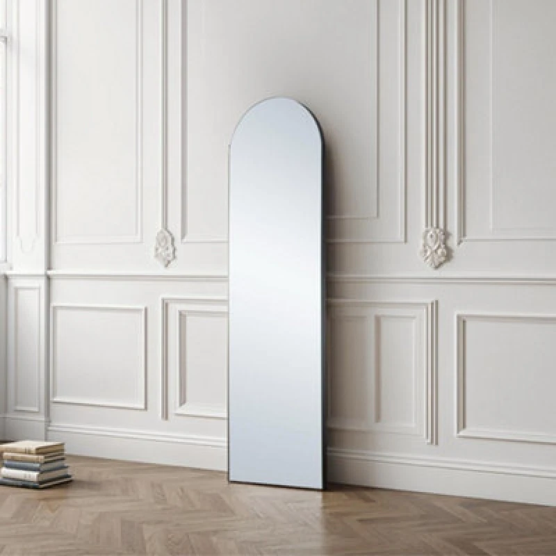 Image of Yearn Mirrors Yearn Mirrors Minimal Arch Black Tall Full Length Mirror Black One Size Unisex 0716053062376