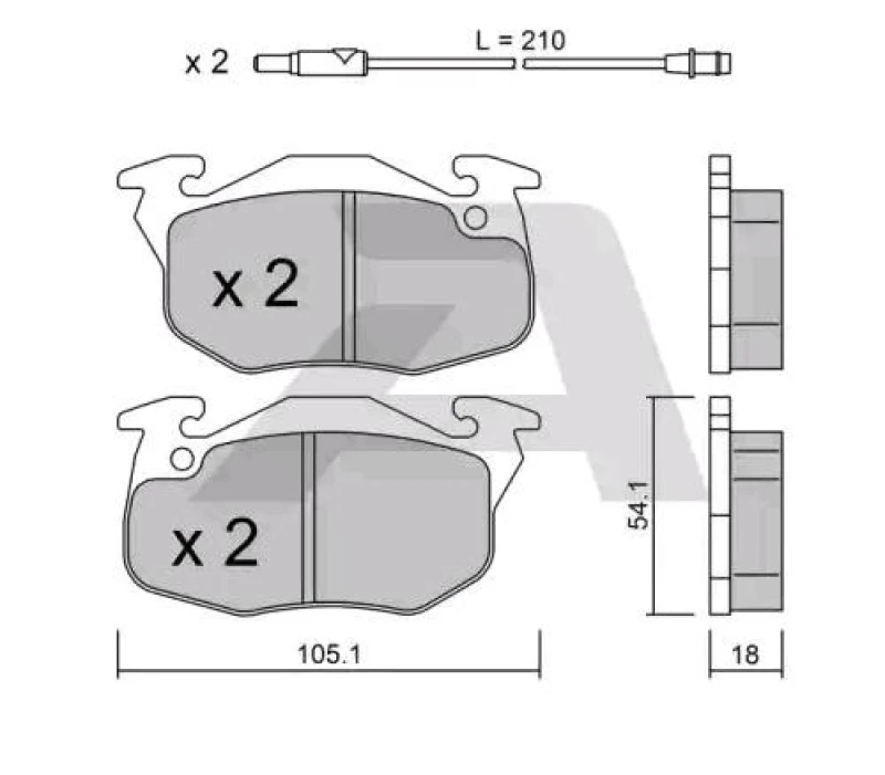 Image of AISIN Brake pad set AISIN BPPE-1003