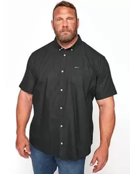 Image of BadRhino Essential Short Sleeve Oxford Shirt - Black, Size 1Xl, Men