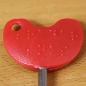 Image of National Key Scheme Key With Easy Turn Red Handle