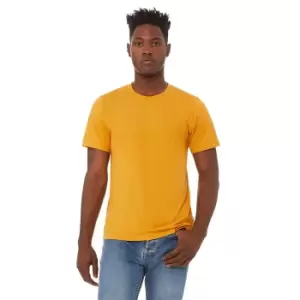 image of Canvas Mens Triblend Crew Neck Plain Short Sleeve T-Shirt (S) (Mustard Triblend)