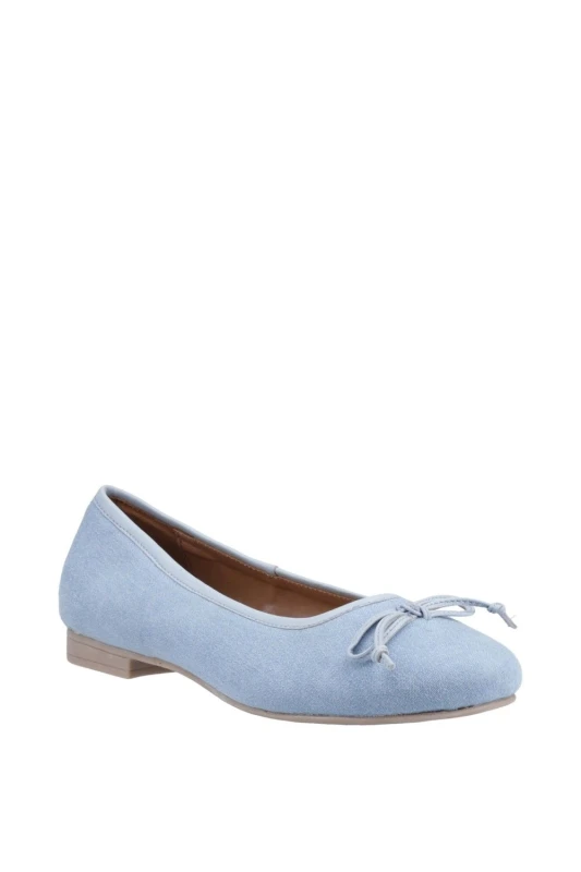 Image of Hush Puppies Naomi Textile Ballet Light Blue