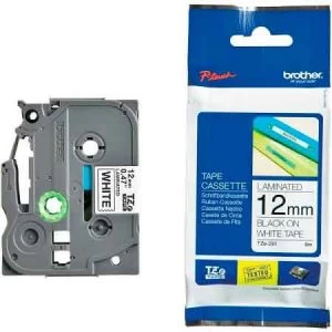 Image of Brother TZeN231 P-touch Extra Strength Label Tape - 12mm x 8m Black on White