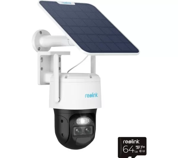 image of REOLINK TrackMix 2-lens Quad HD 1440p WiFi & 4G Security Camera with Solar Panel - White