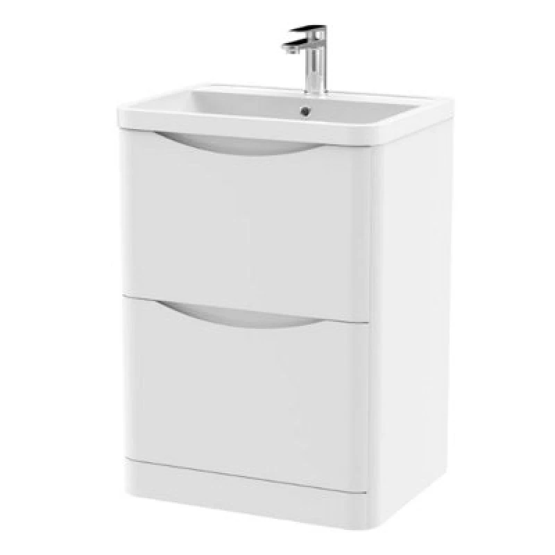Image of Nuie 600 F/s 2-Drawer Unit & Polymarble Basin