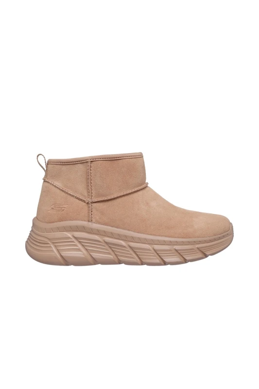 Image of Skechers Womens BOBS B Flex Suede Bootie Chestnut Size: 4 Chestnut Female 4