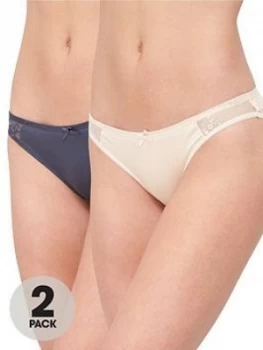 image of DORINA Zara Curves 2-Pack Briefs - Grey/Pink, Size 10, Women