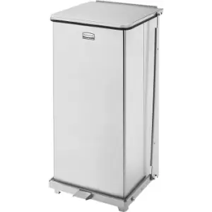Image of Rubbermaid Defenders foot pedal bin, capacity 49 l, stainless steel