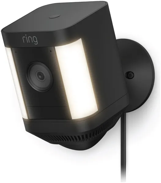 Image of Ring Spotlight Cam Plus Plug In security Camera - Black