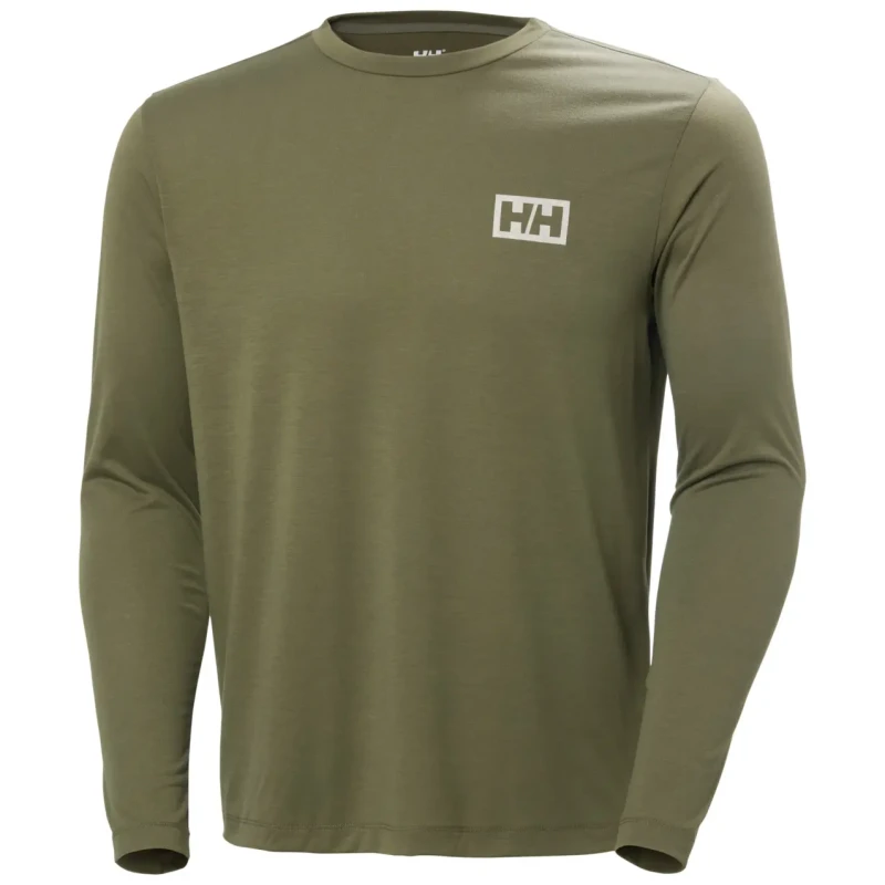 Image of Long sleeve T-Shirt Helly Hansen Skog Graphic Vert Male XL