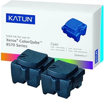 image of Pack of 2 Cyan Katun Solid Ink Sticks for ColorQube 8570