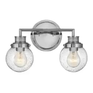 Image of Hinkley Poppy Bathroom Wall Lamp Polished Chrome IP44