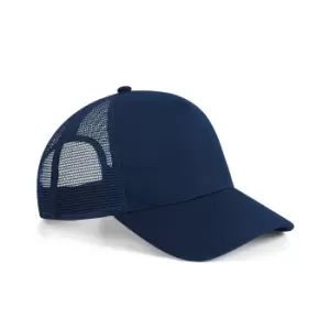 Image of Beechfield Microknit Snapback Trucker Cap (One Size) (French Navy)