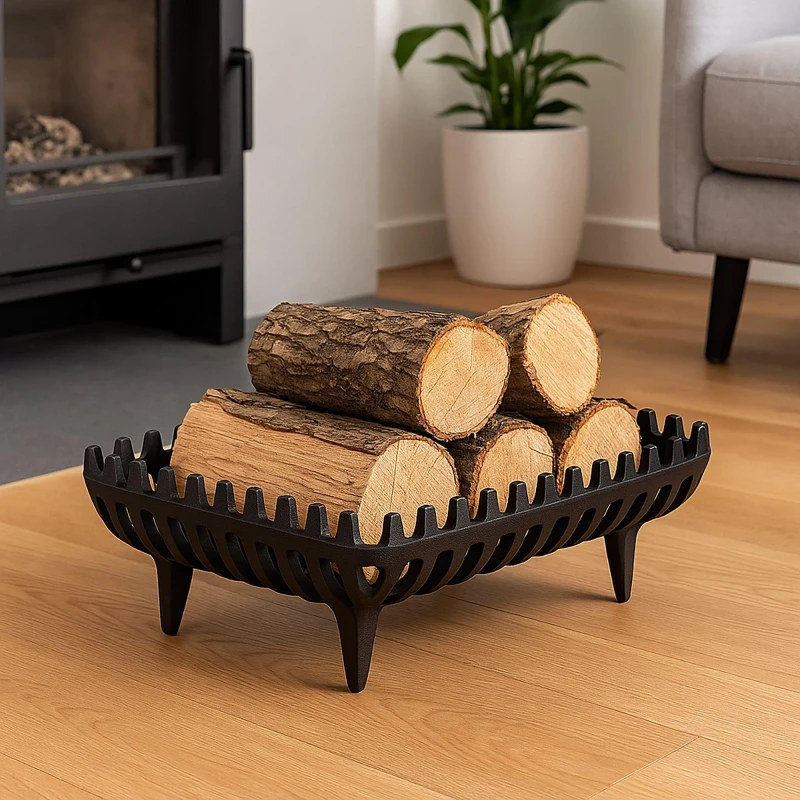 Image of Lassic Fire Vida Cast Iron Log Basket Large Black unisex Large
