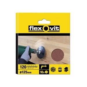 Image of Flexovit Drill Mountable Discs 125mm Assorted (Pack of 10)